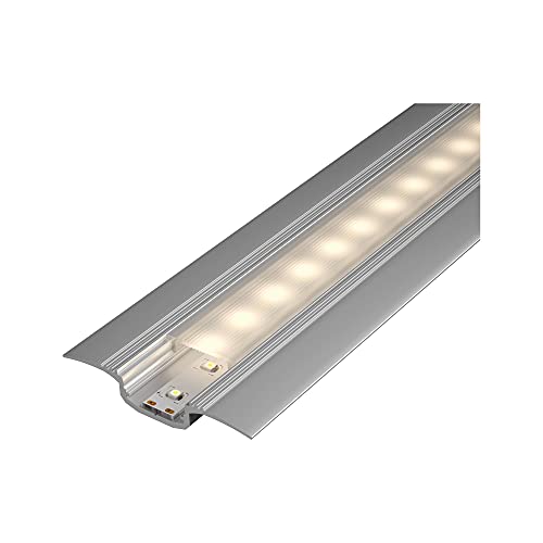 Paulmann Diffusore profilo step, 100 cm, canali LED in alluminio anodizzato, listello satinato, strisce in plastica