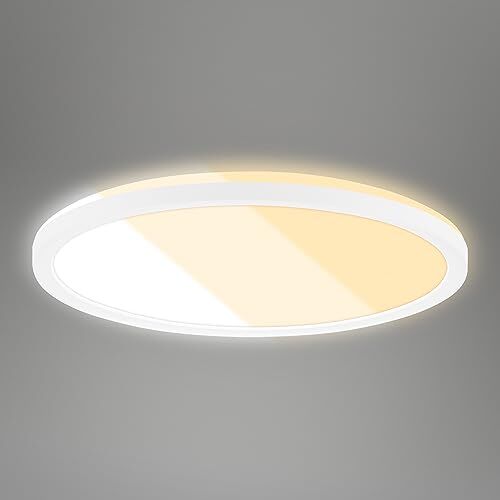 Briloner Plafoniera LED per Soggiorno, Plafoniera LED Piatta, Lampada LED, Lampada per Soggiorno, Pannello LED, Colore Della Luce Regolabile, Retroilluminazione, Bianco