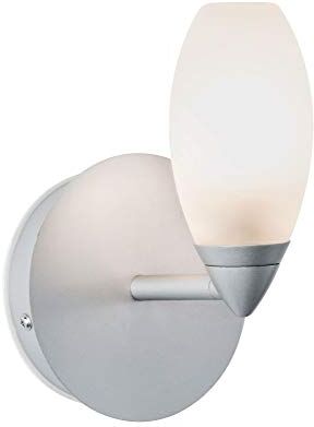 Paulmann Applique Carina Parete Max. 28 Watt IP44 Cromo Opaco, Satinato Soggiorno Metallo, Vetro Lampada per corridoio G9