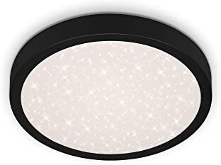 Briloner Plafoniera a LED, decorazione a stelle, lampadario LED, lampada moderna, temperatura di colore bianco neutro, Ø 280 mm, colore: Nero