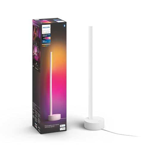 Philips White and Color Ambiance Gradient Signe, Lampada da Tavolo LED, Smart, Bluetooh, Bianca