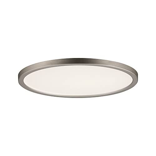 Paulmann Panel dimmable  Pannello LED Areo Tondo incl. 1x12 Watt IP44 dimmerabile Nichel Opaco soffitto plastica Lampada per Soggiorno 3000 K 12 W, Nickel Matt, 930lm