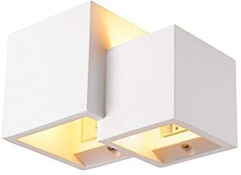 SLV Bianco PLASTRA WL Cubes/Illuminazione Interni, Lampada a plafone, faretto da Parete / G9 15W