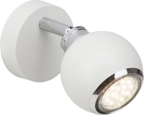 Brilliant Lampada  Ina Faretto LED da parete bianco/cromato   1x LED-PAR51, GU10, 3W lampada a riflettore LED inclusa, (250lm, 3000K)   Scala da A ++ a E   Testa orientabile