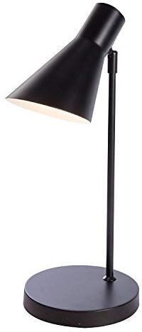 LUSSIOL Lampada da scrivania in metallo, 25 W, nero, L 18 x H 46 cm