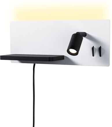 Paulmann Applique LED Serra USB C 2700K 650lm / 200lm 230V 5,5 / 1x2,6W dimmerabile Bianco, Nero Opaco Lampada da Lettura a Parete 5.5 W