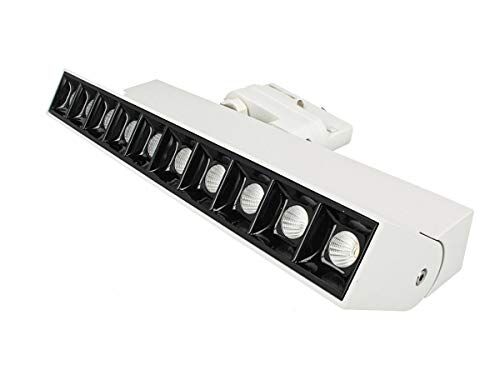 V-TAC Faretto Lampada Led Lineare da Binario Trifase Regolabile 25W UGR<19 CRI>90 Garanzia 5 Anni (Carcassa Bianca, Caldo 2700K)