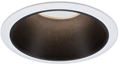 Paulmann Lampada LED Cole rotonda incl. 1 faretto da incasso dimmerabile da 6,5W bianco, nero opaco spot da soffitto 2700K 6.5 W, 1 pezzo