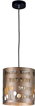 WOFI Lampadario a Sospensione E27, 60 W, Cappuccino, 23.5 x 23.5 x 25 cm