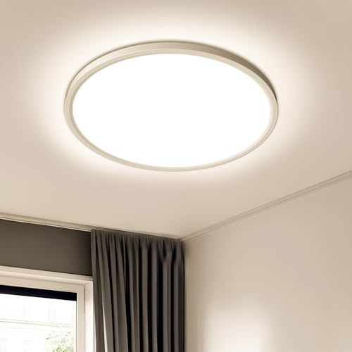 Eagle Plafoniera LED Soffitto 36W 3240LM, 3000K Bianco Caldo Pannello Lampada da Soffitto Rotonda IP44 Lampadario Moderna per Camera Cucina Bagno Garage Ultra Sottile Ø30x2.4cm