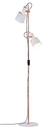 Paulmann Lampada da Pavimento  Neordic Haldar Max.2 x 20 W E14 Bianco/Opaco 230 V Metallo di Rame