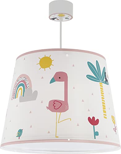 Dalber Lampada da soffitto a sospensione per Bambini Flamingo Fenicottero animali