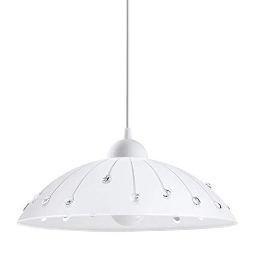 Eglo Vetro Lampada a Sospensione, in Plastica, 60 W, Bianco