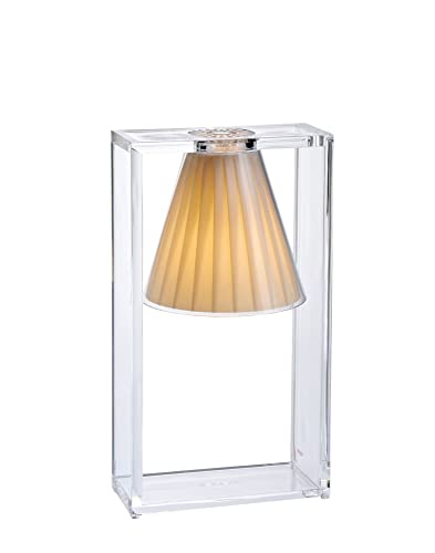 Kartell Light Air Lampada da Tavolo E14, Cristallo Beige, L17 H32 P7,4 cm