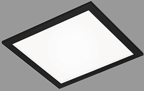 Briloner Leuchten Pannello a LED, plafoniera a LED, lampada da soffitto, faretto a soffitto, 12 watt, 1.300 lumen, 4.000 Kelvin, bianco-nero, 295x295x55mm (LxPxH)