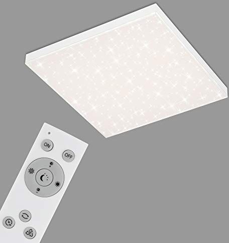 Briloner Leuchten Pannello a LED, plafoniera dimmerabile, lampada da soffitto con bordo luminoso, controllo della temperatura di colore, 24 watt, 2.400 lumen, bianco, 450x450x69mm (LxPxH)