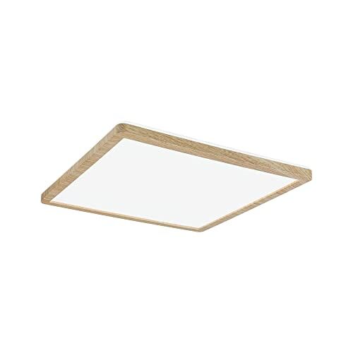 Paulmann Pannello LED Atria Shine plafoniera con Backlight angolare IP44 16W 1600lm 293x293mm Effetto Legno plastica 4000K Lampada per Il Bagno