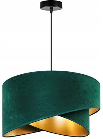 Light Home LH Light-Home o Lampadario a Sospensione Lampadario Industriale per Soggiorno Camera da Letto e Cucina Lampade a Sospensione in Metallo e con Paralume di Velluto E27 Verde