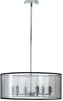 Wink Design Elizabeth Lampadario 6 Luci E14, 40 W, Grigio