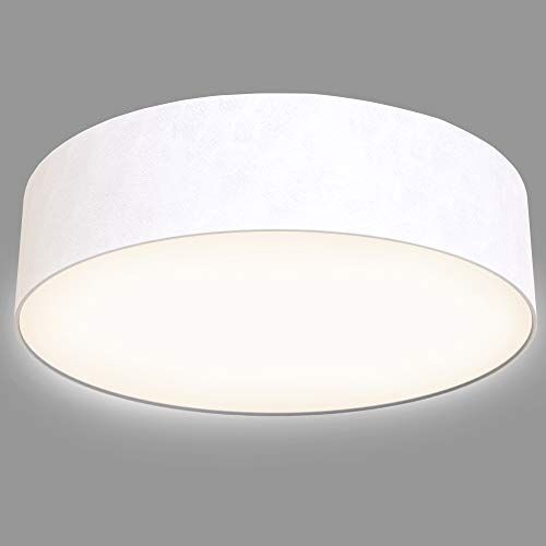 Briloner Leuchten Plafoniera a LED, in tessuto, 1600 lumen, 3000 K, colore: Bianco