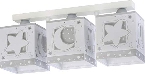 Dalber Lampada da soffitto E-27, Chiaro di luna grigio, Multicolore, 48 x 12.5 x 20.5