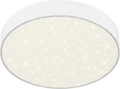 Briloner Plafoniera a LED con decorazione a stella, lampadario, lampada senza cornice, pannello da soffitto LED, temperatura di colore bianco neutro, Ø212 mm, bianco