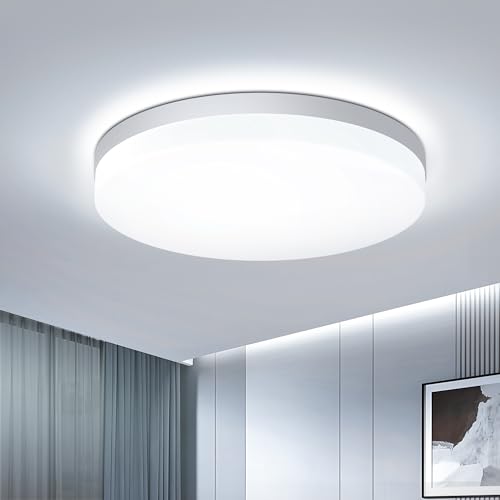 Eagle Plafoniera LED Soffitto 36W 6500K Bianca Luce 3600LM IP44 Rotonda Moderno Plafoniere per Soggiorno Camera da letto Bagno Cucina Corridoio 23cm