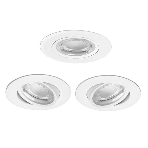 Aigostar Downlight Da Incasso a LED, 5W 370Lm, Faretti da Incasso 4000K Luce Bianco Naturale, Orientabili a 30° Faretti LED da Incasso per Cartongesso, Foro Incasso Ø70-75 mm, 220-240V, Set di 3