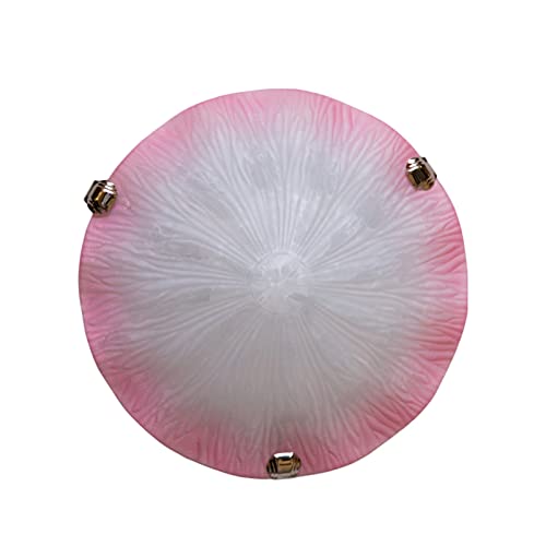 Generico Plafoniera In Vetro Satinato Rosa Classica Con Gancio Dorato, Diametro 30 cm, Plafoniere Soffitto Per Cameretta Bambini, Plafoniera Da Bagno, plafoniera soffitto da soggiorno e da ufficio.