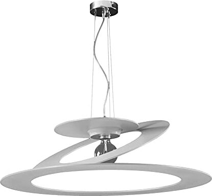 PADANA LAMPADARI Sospensione, Lampadario moderno Planet-arium alluminio tagliato laser col. bianco, design originale, minimal, industriale, 1xE27 LED per cucina, camera, soggiorno, sala. Diametro 70cm.