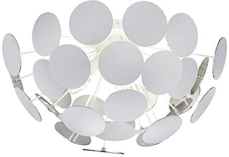 Trio Lampada da Soffitto Discalgo 609900331, metallo/plastica bianco/argentato, escl. 3x E14