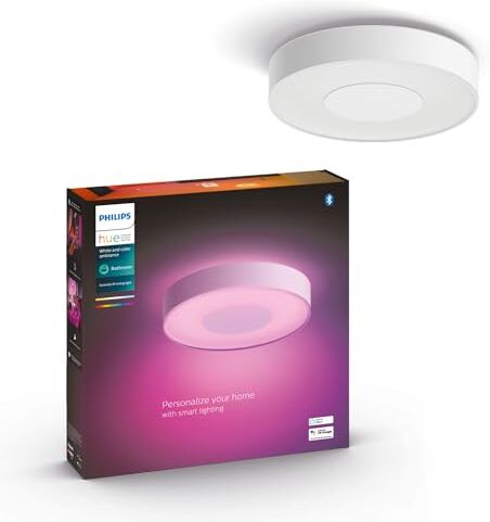 Philips White and Color Ambiance Xamento,Plafoniera Smart, Media, Bluetooh, 33.5 W, Bianca