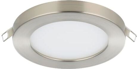 Eglo Fueva Flex Faretto da incasso LED, plafoniera rotonda, lampada da soffitto in alluminio in nichel opaco e plastica in bianco, colore luce bianco caldo, Ø 11,7 cm