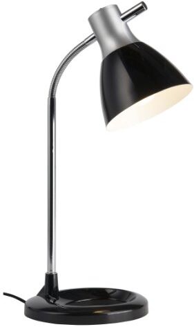 Brilliant lampada Jan lampada da tavolo argento/nero   1x A60, E27, 40W, adatto per lampade normali (non incluse)   Scala da A ++ a E   Con pressostato sulla testa