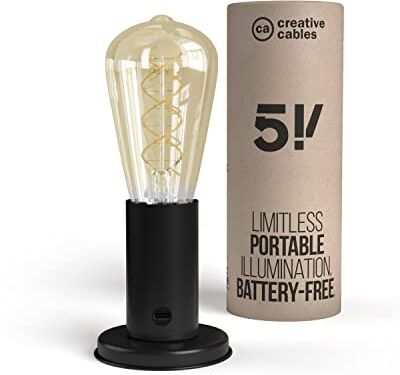 Creative Lampada portatile in confezione regalo SI! a 5 volt Con lampadina, Nero