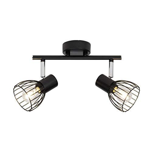 Brilliant lampada Tubo spot Blacky 2flg nero   2x D45, E14, 40W, adatto per proiettori a caduta (non inclusi)   Scala da A ++ a E   Adatto per lampade a LED