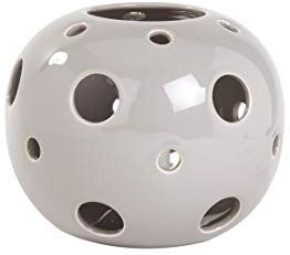 LUSSIOL Lampada Decorativa, Ceramica, 60 W, Beige, ø23 x H 18 cm