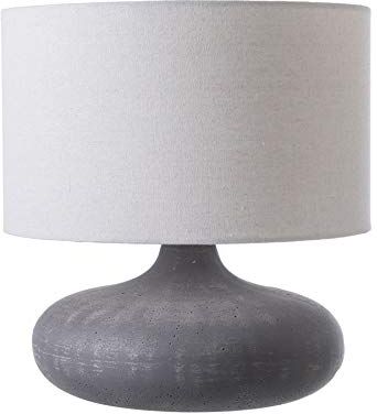 LUSSIOL Lampade Tavolo e Comodino, Cemento fiberstone, Grigio