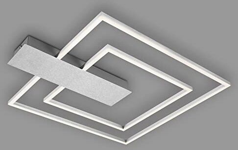 Briloner Plafoniera a LED, Funzione Memory, Luce Bianco Caldo, Lampada a LED, Lampadario, Alluminio, 570 X 480 Mm