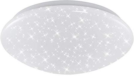 Briloner Leuchten Plafoniera a LED, lampada da soffitto con effetto stellato, IP44, 12 watt, 1.200 lumen, 4.000 Kelvin, bianca, Ø 28cm