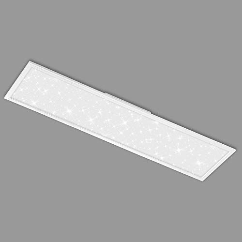Briloner Leuchten Pannello a LED, plafoniera con motivo a stella, 4.100 lumen, 4.000 Kelvin, 38 Watt, bianco, 1195x295x60mm