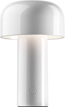 Flos Bellhop Table Lampada da Tavolo Senza Fili Ricaricabile, Lampada Design da E. Barber e J. Osgerby, Lampada Led Dimmerabile 4 Step, Cavo Micro USB-C, 2.5 W, 100-240/5 V, 125x210 mm, Colore Bianco