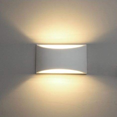 Universo Led Applique da Parete in Gesso Doppia Emissione Verniciabile Attacco 1xG9 Moderno per Illuminazione Interni