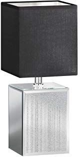 Fischer & Honsel Fischer&Honsel Bert Lampada da tavolo in vetro, 40 W, colore: Argento