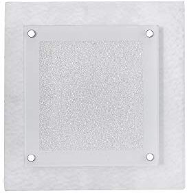 ONLI Plafoniera Moderna LED Integrato 12W 4000K in vetro bianco e Cristalli 12 W, 28 x 28 cm