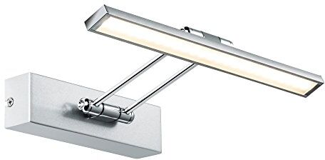 Paulmann Galeria Beam Thirty -Lampada da Parete a LED, 5 W, Lampadina Inclusa, Nichel Spazzolato, Cromo