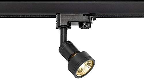 SLV Nero trifase Puri, Spot LED, faretto, Lampada a soffitto, Sistema a binari, Illuminazione da Interno / GU10 50W