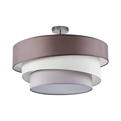 Lindby plafoniera soffitto, moderno lampadario tessuto 3 strati, tre lampadine (3 x max. 60W) non incluse, lampadario camera da letto, lampadario cucina, plafoniera 56 cm