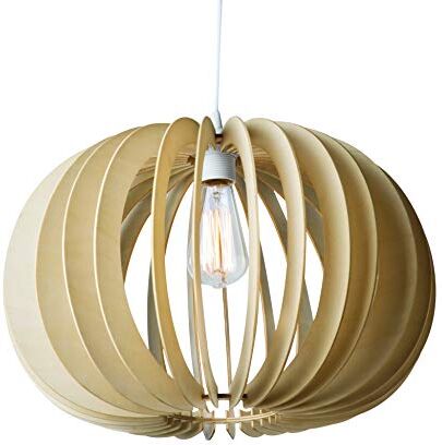 Lussiol Lampada Fjord, Sospensione Legno, 60 W, Legno, Ø 44 x H 30 cm