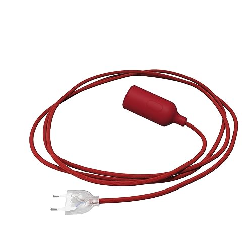 Creative Snake Lampada in silicone con interruttore e spina Senza lampadina, Rosso